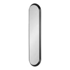 Kate & Laurel All Things Decor 10"x40" Niya Metal Panel Wall Mirror Black