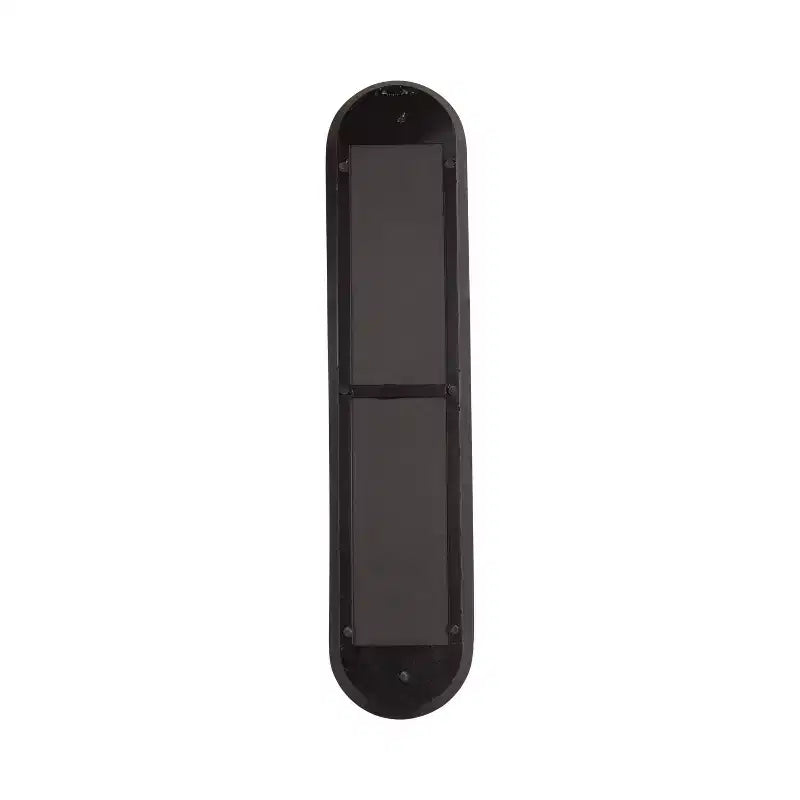 Specchio da parete a capsula in metallo nero 10"x40"