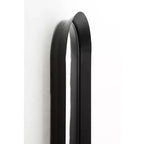 Specchio da parete a capsula in metallo nero 10"x40"