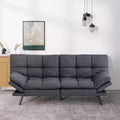 Divano letto convertibile in ecopelle da 71" con Memory Foam – Loveseat con schienale sdoppiato