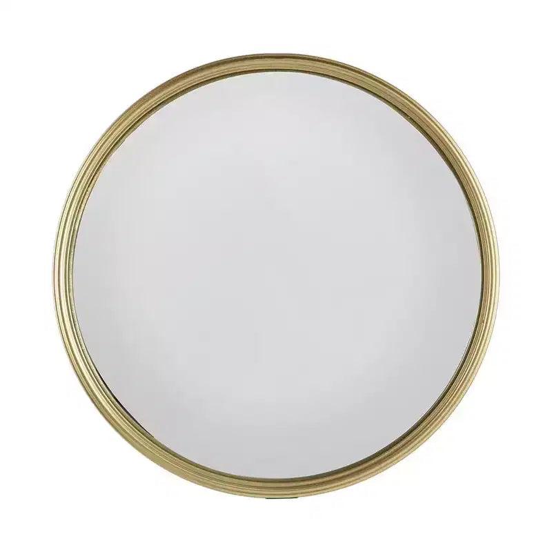 Specchio decorativo rotondo da 10" con cornice testurizzata in ferro color oro
