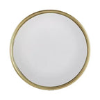 Specchio decorativo rotondo da 10" con cornice testurizzata in ferro color oro