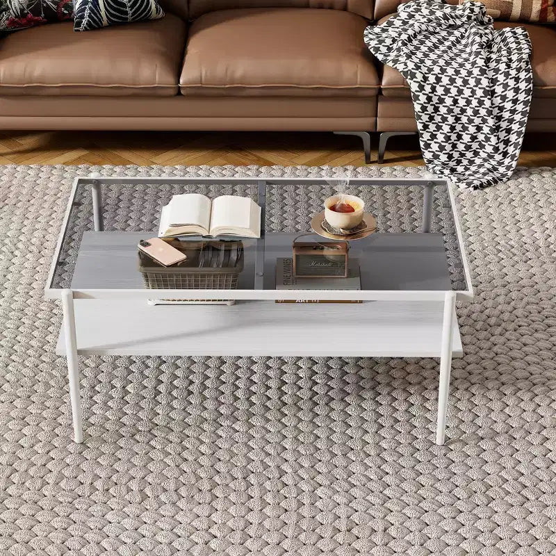 Tavolino da salotto e tavolini d'appoggio set da 3, tavoli in vetro temperato con strato in MDF, tavoli moderni per soggiorno, vetro grigio