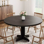 Tavolo da pranzo rotondo da 47 pollici per 4, tavolo con gambe curve, tavolo da pranzo moderno, base stabile, per cucina
