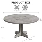 Tavolo da pranzo rotondo da 47 pollici per 4, tavolo con gambe curve, tavolo da pranzo moderno, base stabile, per cucina