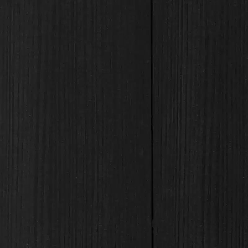 Mobiletto a muro decorativo nero in legno da 150 cm con 5 ripiani aperti