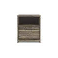 Signature Design by Ashley Jusika One Drawer Nightstand with USB Charging, Brown