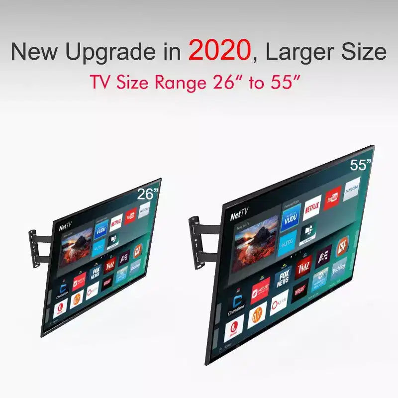 Staffa da parete girevole regolabile per TV 26"-55" con livella a bolla