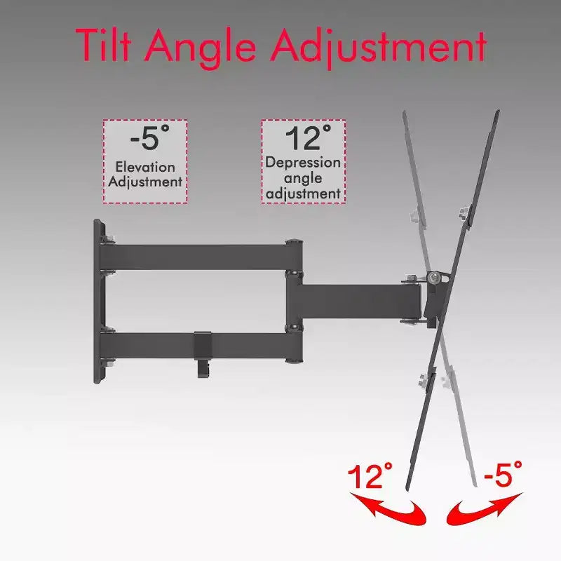 Staffa da parete girevole regolabile per TV 26"-55" con livella a bolla