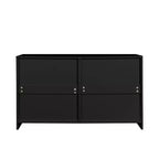 Comò nero a 6 cassetti – Comò doppio largo 120 cm