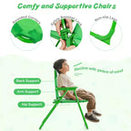 Set Tavolo da Picnic per Bambini con 2 Sedie Pieghevoli e Ombrellone Regolabile