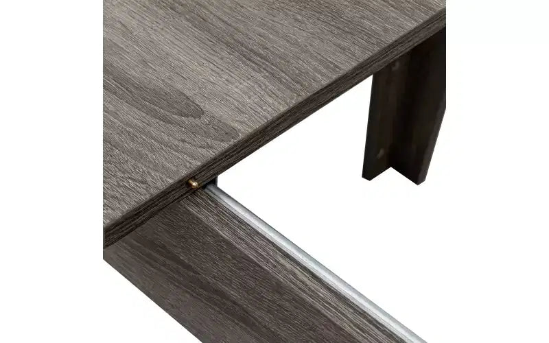 Tavolo da pranzo estensibile Zevemomo, da 6-12 posti, 180-270 cm, tavolo da cucina moderno rettangolare lungo con binario in metallo per cucina, soggiorno, ufficio - Marrone