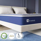 Materasso ibrido matrimoniale medio in memory foam e a molle insacchettate da 10" in scatola