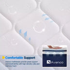 Materasso ibrido matrimoniale medio in memory foam e a molle insacchettate da 10" in scatola