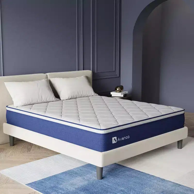 Materasso ibrido matrimoniale medio in memory foam e a molle insacchettate da 10" in scatola