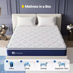 Materasso ibrido matrimoniale medio in memory foam e a molle insacchettate da 10" in scatola