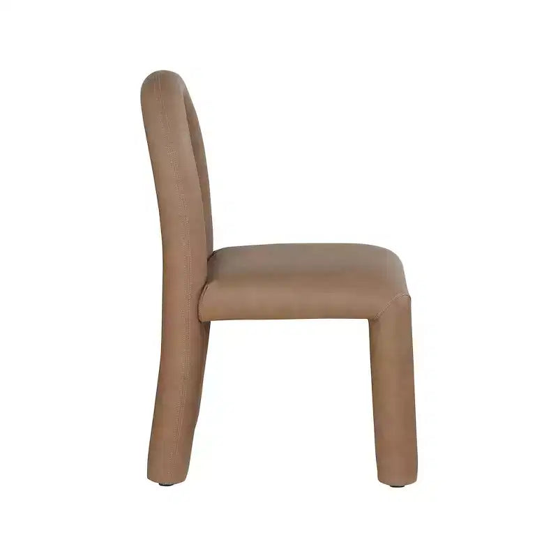 Set di 2 sedie da pranzo in pelle vegana con gambe in metallo – Stile moderno