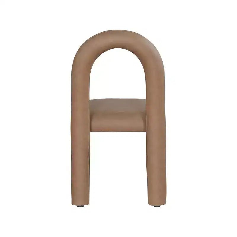 Set di 2 sedie da pranzo in pelle vegana con gambe in metallo – Stile moderno