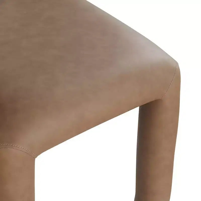 Set di 2 sedie da pranzo in pelle vegana con gambe in metallo – Stile moderno