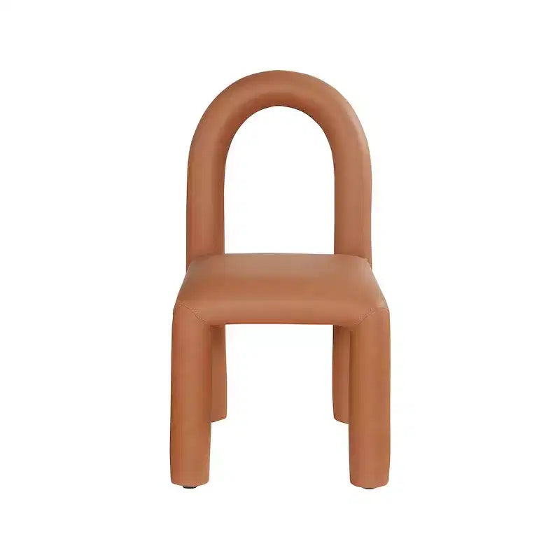 Set di 2 sedie da pranzo in pelle vegana con gambe in metallo – Stile moderno