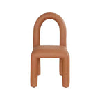 Set di 2 sedie da pranzo in pelle vegana con gambe in metallo – Stile moderno