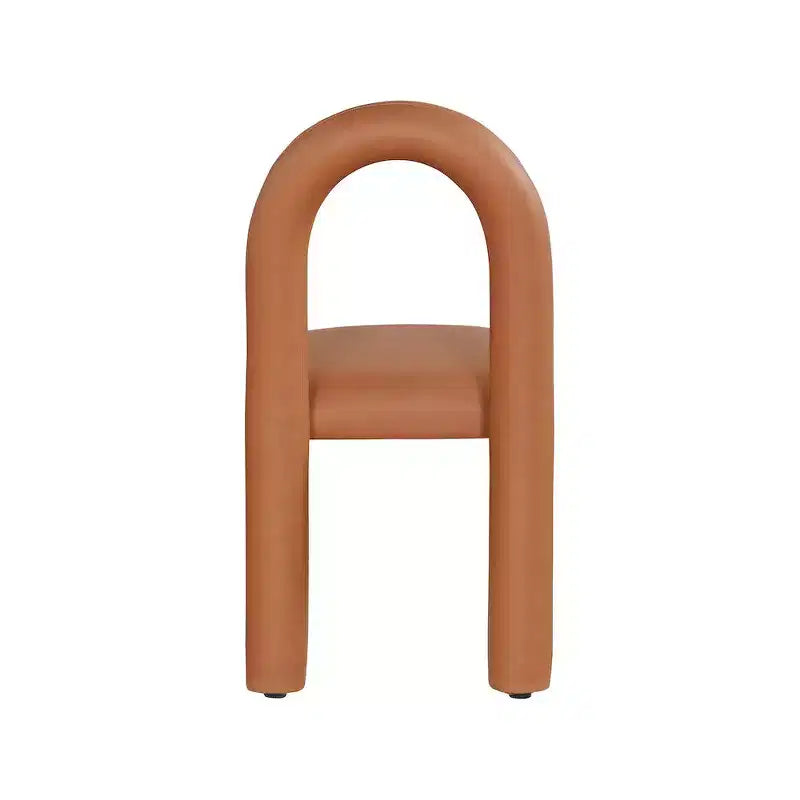 Set di 2 sedie da pranzo in pelle vegana con gambe in metallo – Stile moderno