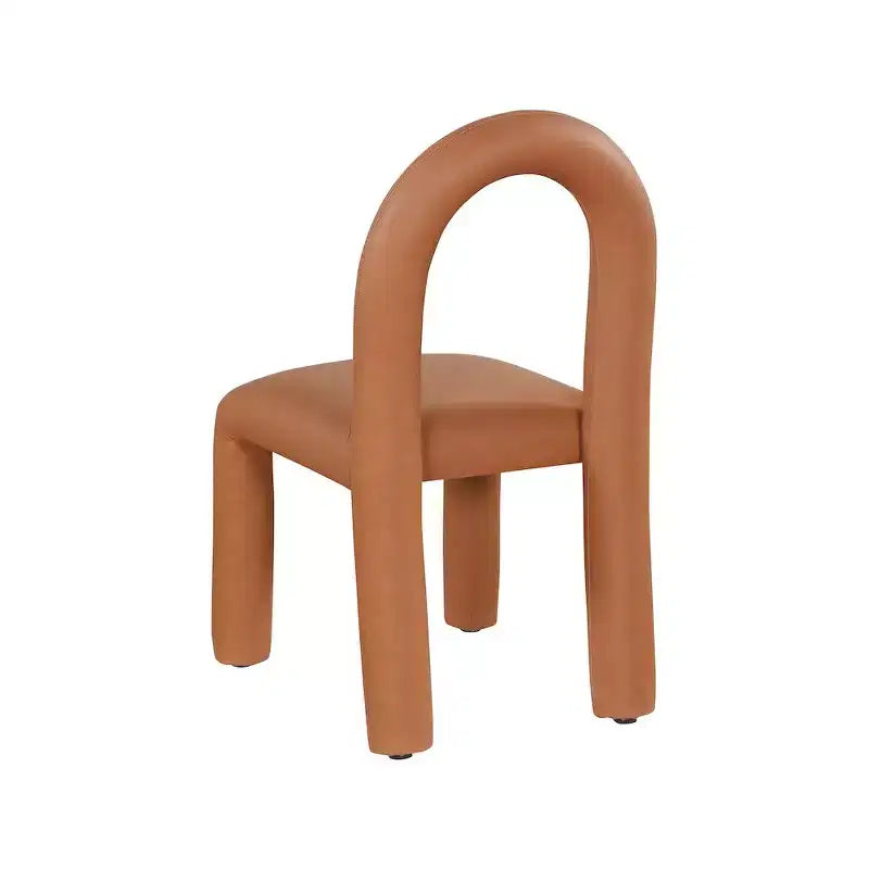 Set di 2 sedie da pranzo in pelle vegana con gambe in metallo – Stile moderno