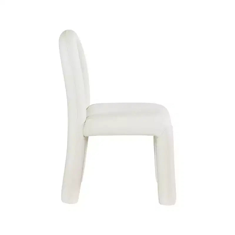 Set di 2 sedie da pranzo in pelle vegana con gambe in metallo – Stile moderno