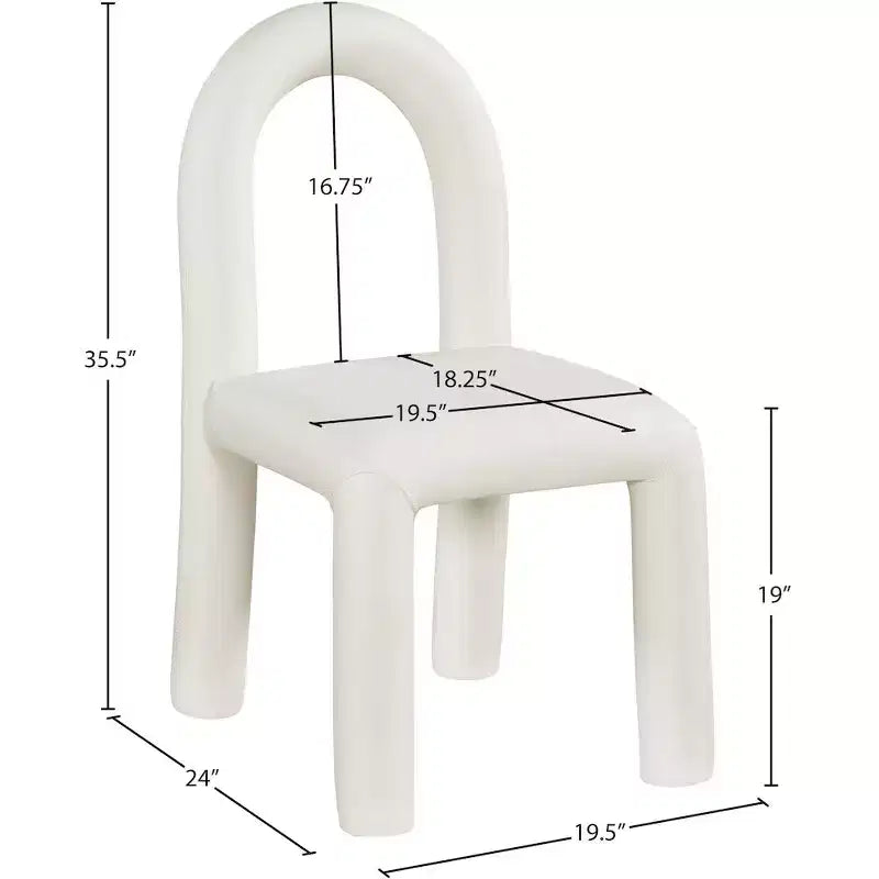 Set di 2 sedie da pranzo in pelle vegana con gambe in metallo – Stile moderno