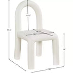 Set di 2 sedie da pranzo in pelle vegana con gambe in metallo – Stile moderno