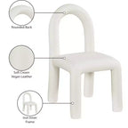 Set di 2 sedie da pranzo in pelle vegana con gambe in metallo – Stile moderno