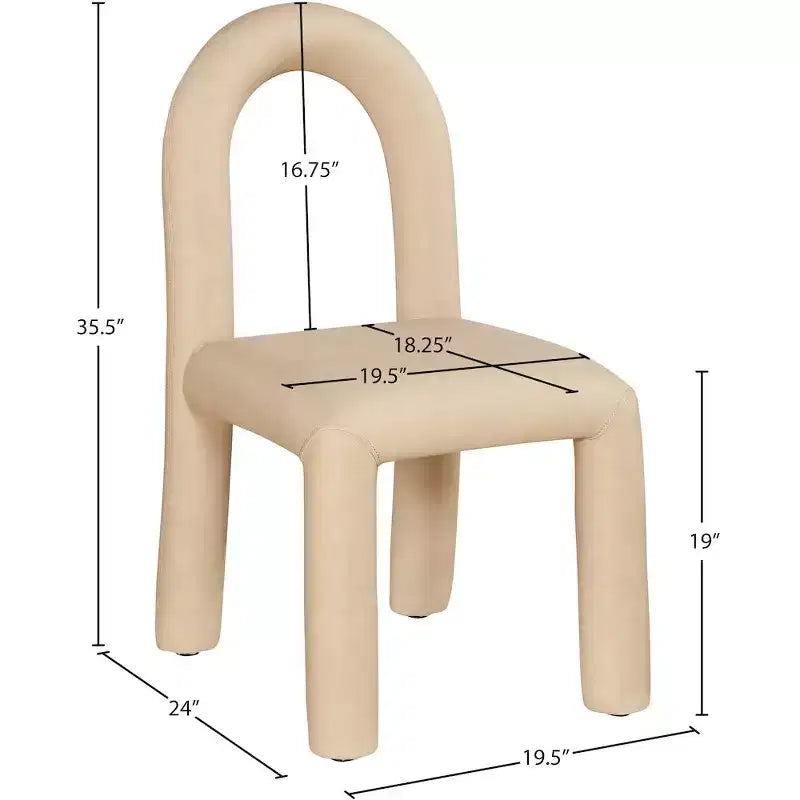 Set di 2 sedie da pranzo in pelle vegana con gambe in metallo – Stile moderno