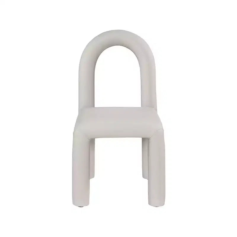 Set di 2 sedie da pranzo in pelle vegana con gambe in metallo – Stile moderno
