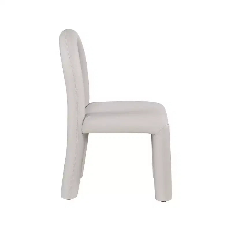Set di 2 sedie da pranzo in pelle vegana con gambe in metallo – Stile moderno