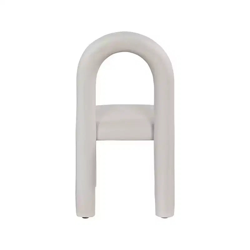 Set di 2 sedie da pranzo in pelle vegana con gambe in metallo – Stile moderno