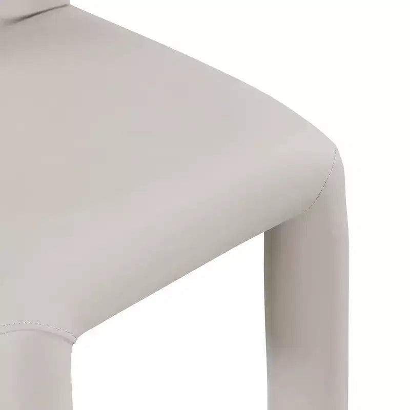 Set di 2 sedie da pranzo in pelle vegana con gambe in metallo – Stile moderno