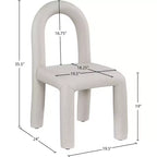 Set di 2 sedie da pranzo in pelle vegana con gambe in metallo – Stile moderno