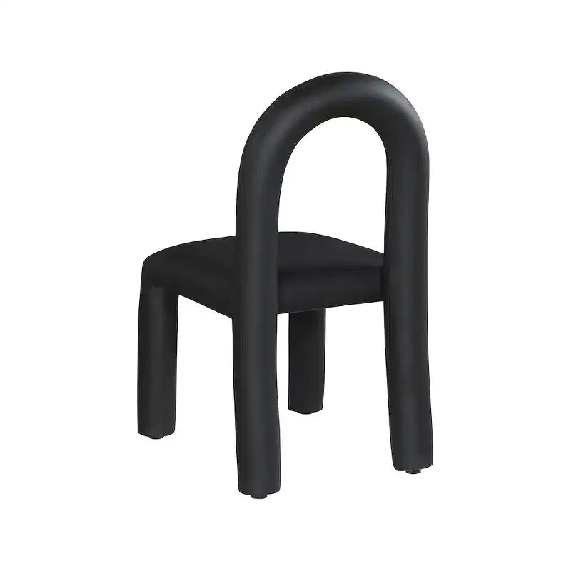 Set di 2 sedie da pranzo in pelle vegana con gambe in metallo – Stile moderno