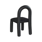 Set di 2 sedie da pranzo in pelle vegana con gambe in metallo – Stile moderno