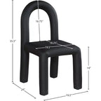 Set di 2 sedie da pranzo in pelle vegana con gambe in metallo – Stile moderno