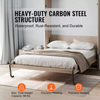 Kit letto a muro fai da te Queen Size – Ferramenta per letto a scomparsa con leva pneumatica, nero