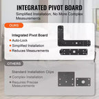 Kit letto a muro fai da te Queen Size – Ferramenta per letto a scomparsa con leva pneumatica, nero