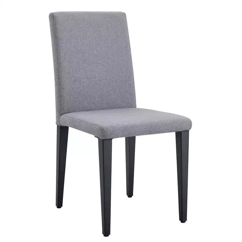 Set di 4 sedie da pranzo moderne minimaliste imbottite con gambe in metallo – Grigio