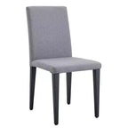Set di 4 sedie da pranzo moderne minimaliste imbottite con gambe in metallo – Grigio