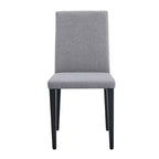 Set di 4 sedie da pranzo moderne minimaliste imbottite con gambe in metallo – Grigio