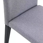 Set di 4 sedie da pranzo moderne minimaliste imbottite con gambe in metallo – Grigio