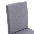Set di 4 sedie da pranzo moderne minimaliste imbottite con gambe in metallo – Grigio
