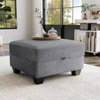 Divano componibile a U grande da 140 pollici con pouf chaise longue, divano modulare convertibile con pouf a 7 posti per soggiorno, ufficio - Grigio