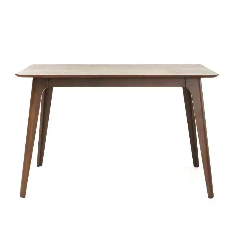 Tavolo da pranzo moderno da 120 cm con gambe in legno di hevea – Design minimalista