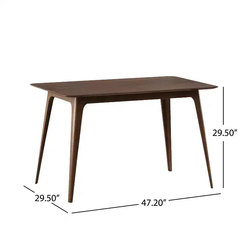 Tavolo da pranzo moderno da 120 cm con gambe in legno di hevea – Design minimalista